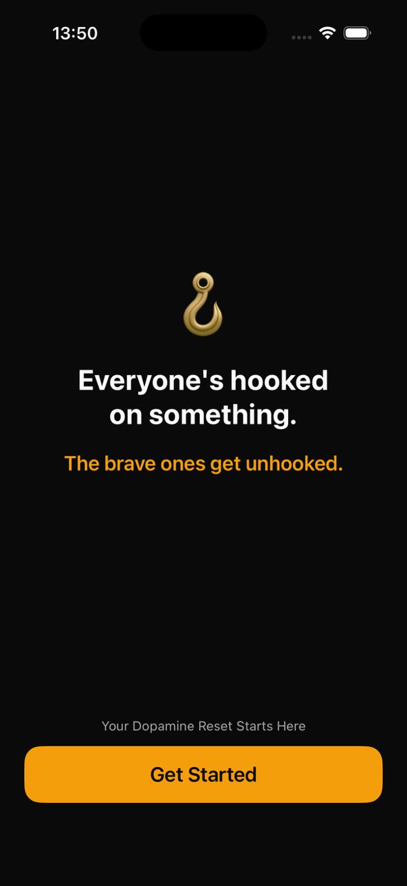 Be Unhooked — Welcome Screen